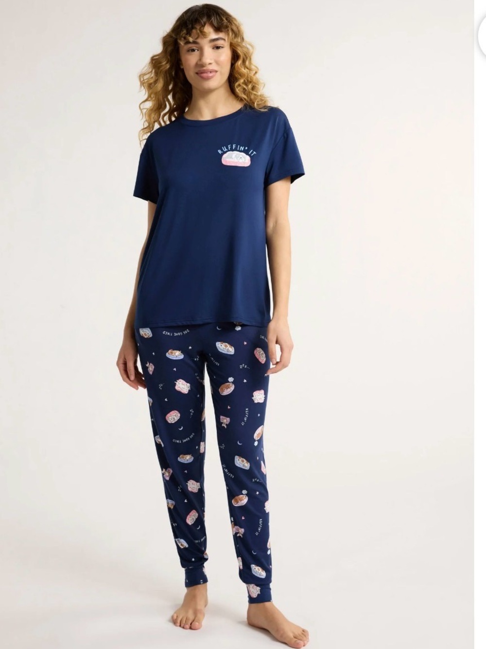 Women’s Short Sleeve Pajama Set - Women's Size Small